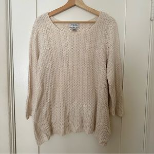 Jones New York Country crochet sweater